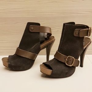 Pedro Garcia Peeptoe Bootie Heels